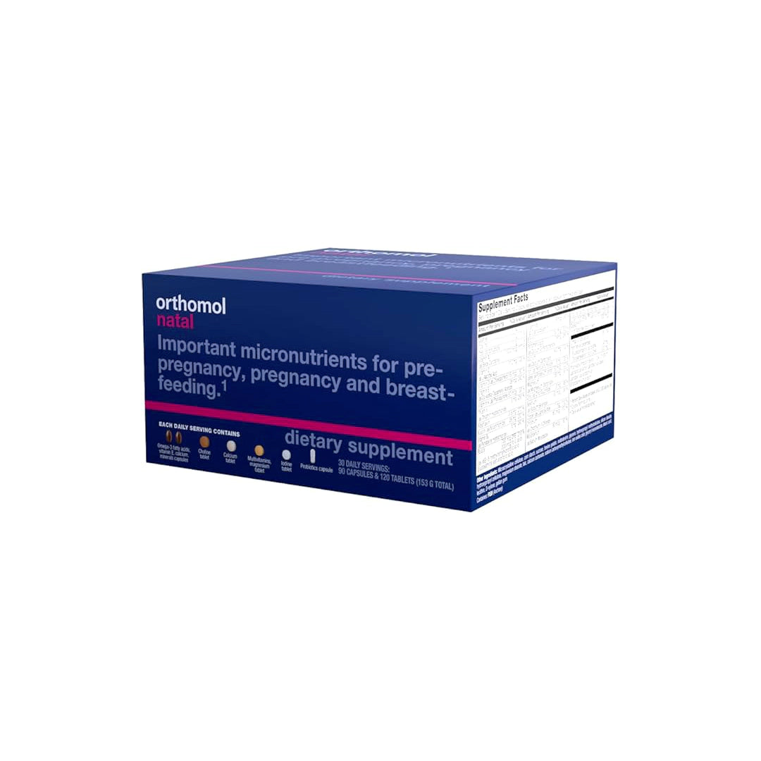 Orthomol Natal, Natal Supplement, Supports Health for Pre-Pregnancy, Pregnancy, and Breastfeeding, Tablets and Capsule Supplement, 30-Day Supply