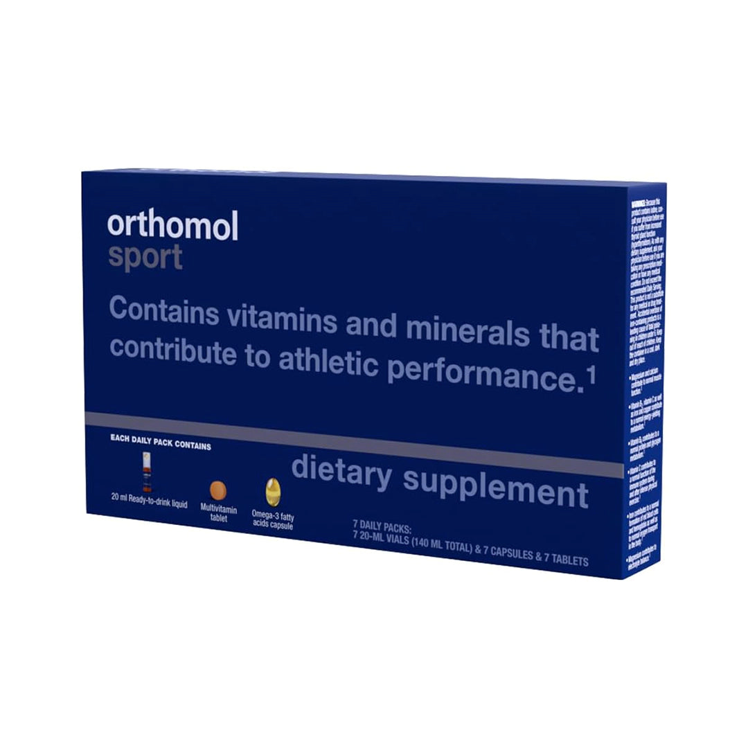 Orthomol Sport, 7-Day Supply, Premium Sports Nutrition Supplement with Vitamins A, B, C, D, E, Zinc, Iodine, Coenzyme Q10, L-Carnitine, Omega-3, and Essential Minerals for Optimal Performance