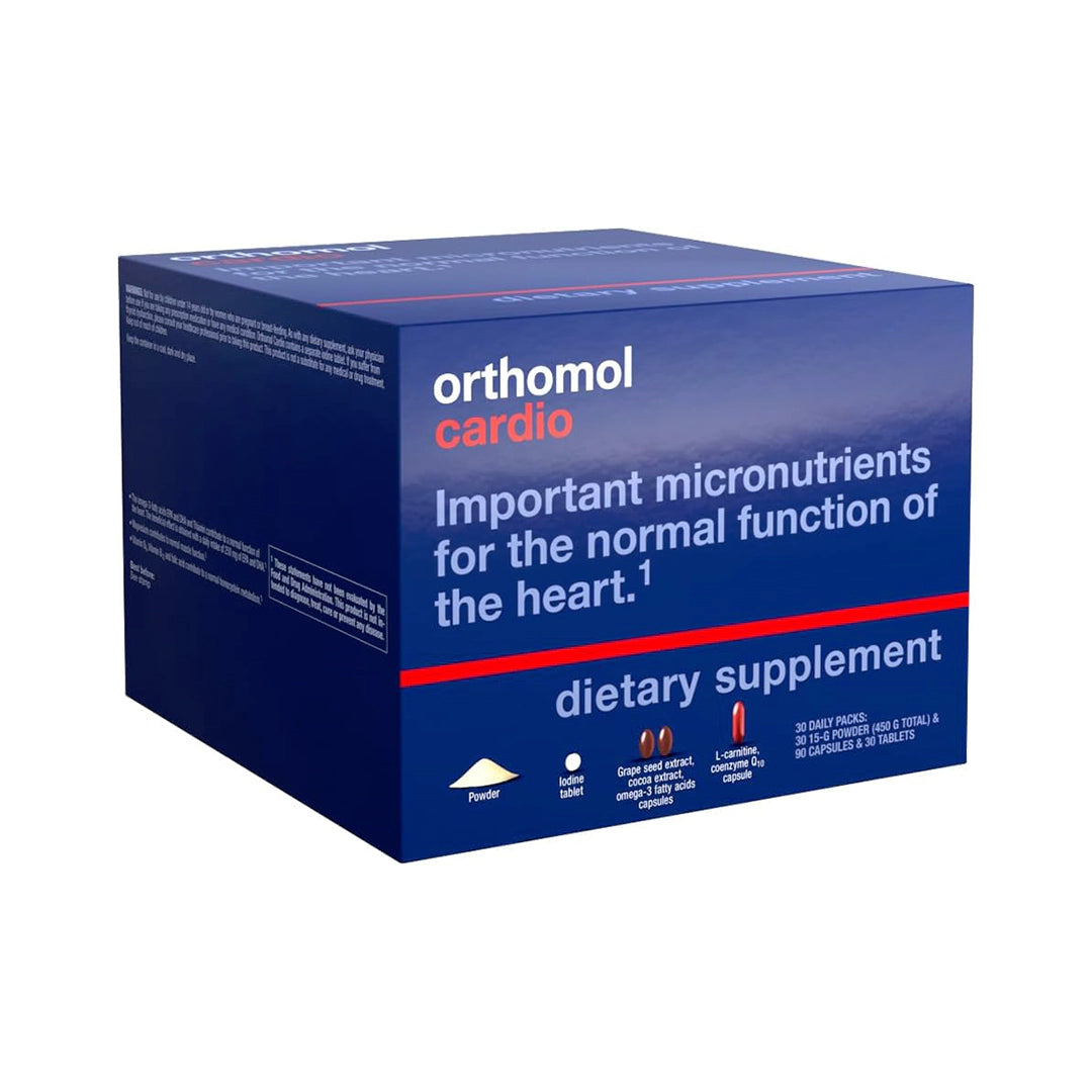 Orthomol Cardio, 30-Day Supply, Comprehensive Supplement for Cardiovascular Health with Essential Nutrients for Circulatory System Support