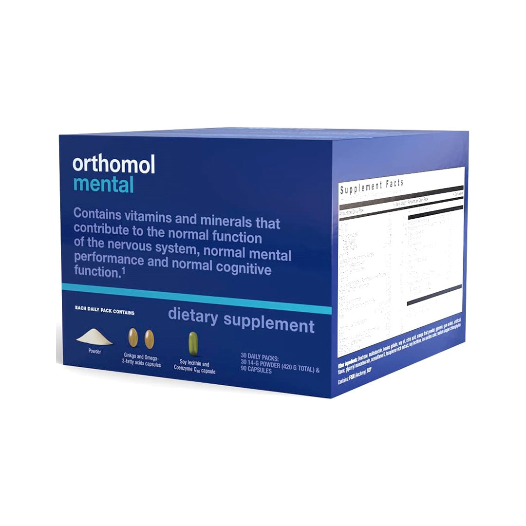 Orthomol Mental, 30-Day Supply, Premium Cognitive Support Supplement with Essential Brain Nutrients for Enhanced Focus & Energy