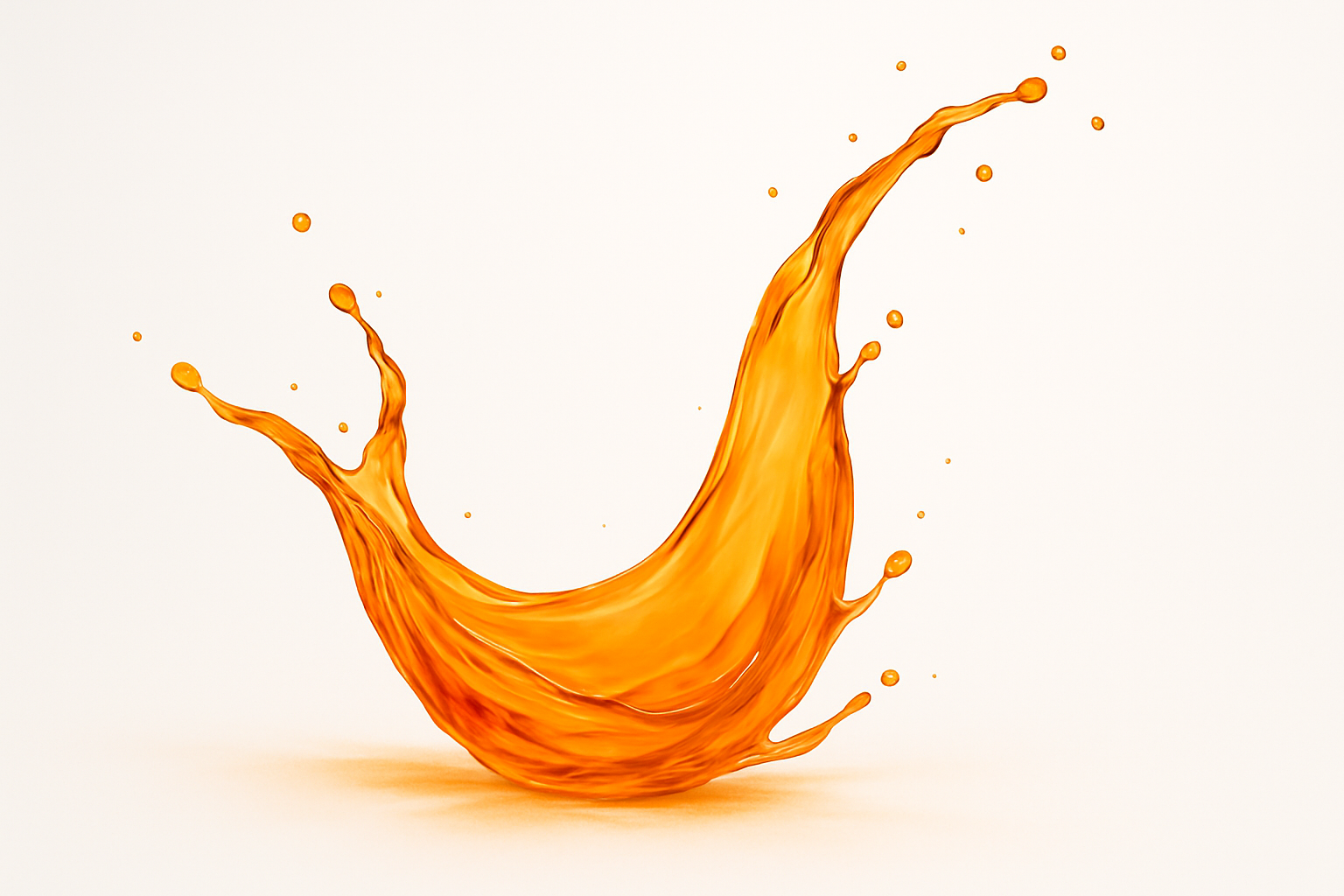 orange liquid elegantly splash