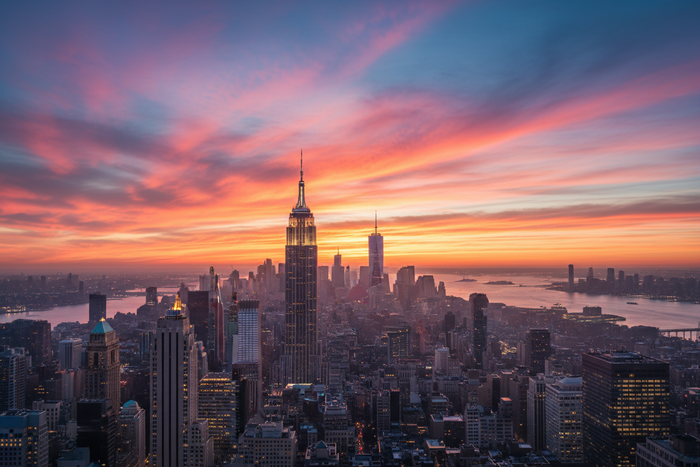 Vibrant New York City SkyLine